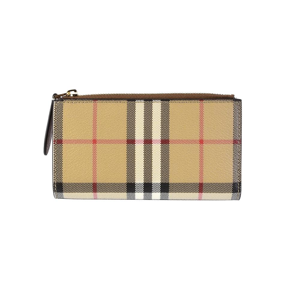 

Burberry 8094454 A7026 Вінтажний картатий біфолд на блискавці довгий гаманець 8094454 A7026