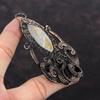 Plume Agate Pendant Copper Wire Wrapped Pendant Gemstone Octopus Jewelry Dainty Pendant Handmade Pendant Copper Wire Jewelry Engagement Gift