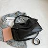 Korean Style Solid Color Large-Capacity Tote Bag - Women's Fashion Crossbody and Shoulder Bag
