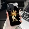 For OPPO A5X 4G 5G CPH2725 Case Fashion Letters Design Hard Tempered Glass Back Covers For OppoA5X A 5X Shockproof Phone Shell