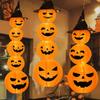 Glowing Halloween Pumpkin Lantern Hanging Decoration for Outdoor and Indoor Scenes
