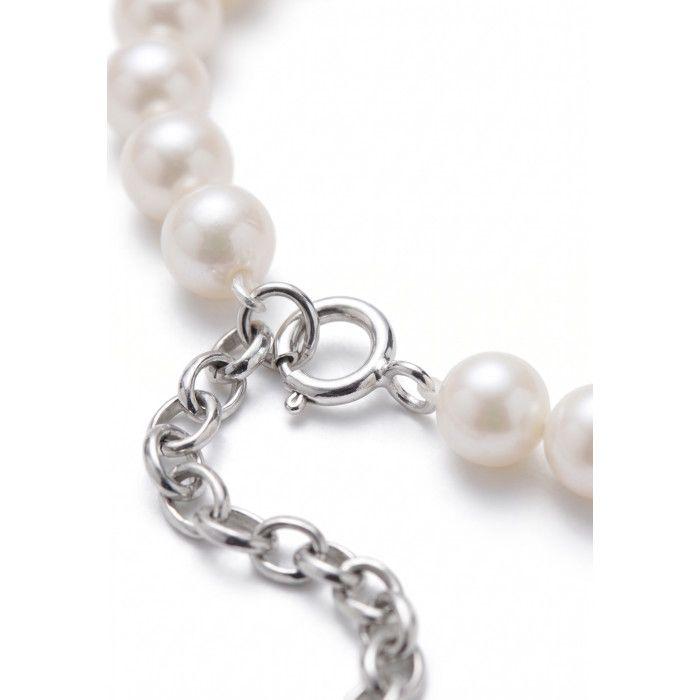 Bracelet - Pearls & Colors - Véritable Perle de Culture d'Eau Douce 5-6 mm - Argent 925 - Longueur 18 cm