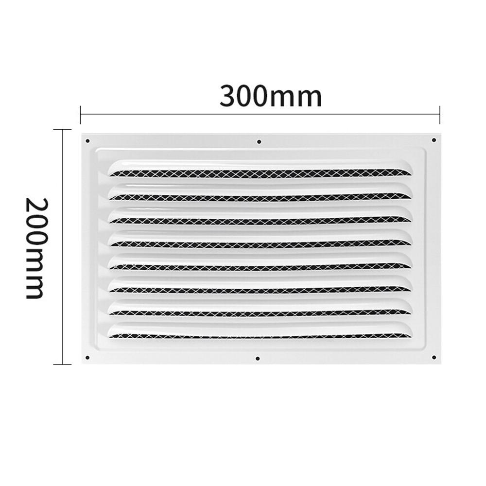 Stainless Steel Metal Vent Cover Built-in Insect Screen Square Louver Air Vents Grille White Black HVAC Vents