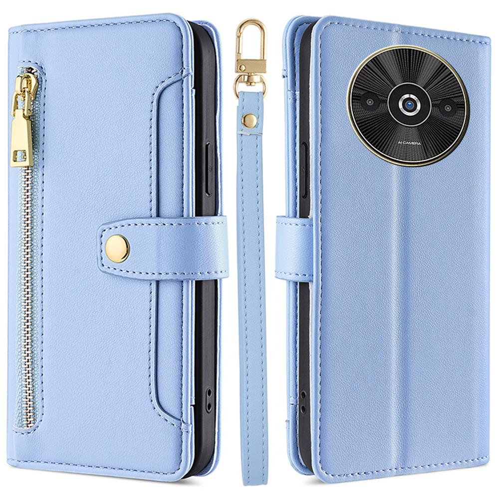 For Xiaomi Redmi A3 4G/Poco C61 4G Crossbody Phone Case Wallet Zipper Pocket Leather Cover