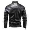 Men's 2023 Leather Motorcycle Jacket - Windproof, Warm, Trendy Outerwear with Lapel for Autumn/Winter