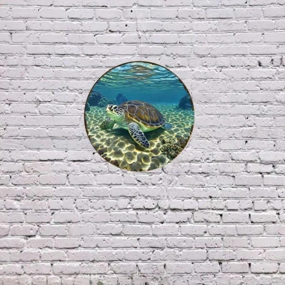 Metal Wall Art Sea Turtle Ocean Decor Waterproof Home Cafe