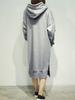 Plus Size Women's Solid Color Long-Sleeve Casual Sweatshirt and Windbreaker Coat