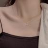 Hollow butterfly necklace women's niche light luxury design pendant fashion pass collarbone chain jewelry wholesale