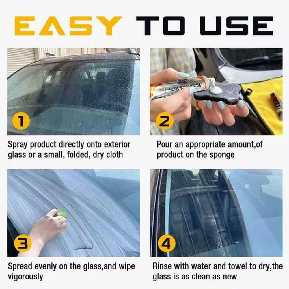 50 g čističe automobilových skel Odstraňovač olejového filmu Odstraňování pasty Automobilové příslušenství Čistič olejového filmu na čelní sklo s houbou