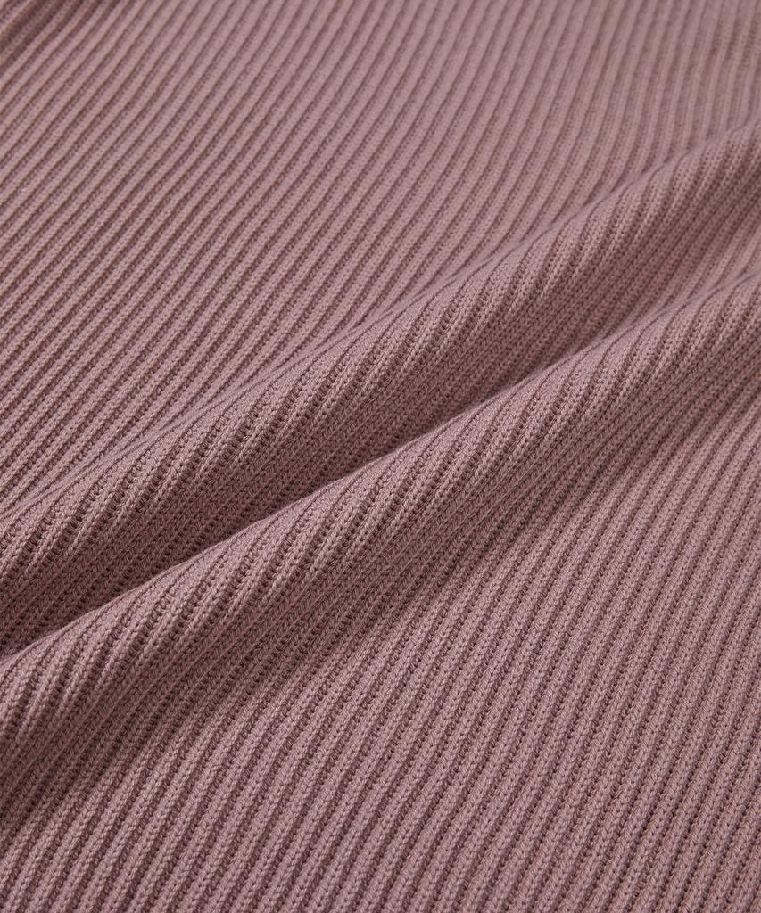 WEST GRAND BOULEVARD French Oversized Raglan Ribbed Cotton Knit Dusty Pink