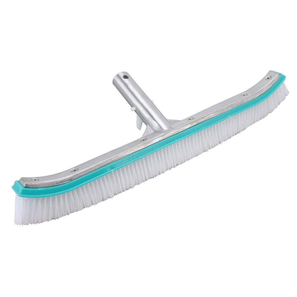 18in Swimming Pool Brush Plastic Nylon Stainless Steel Cleaning Tool for Wall Floor Lake Blue