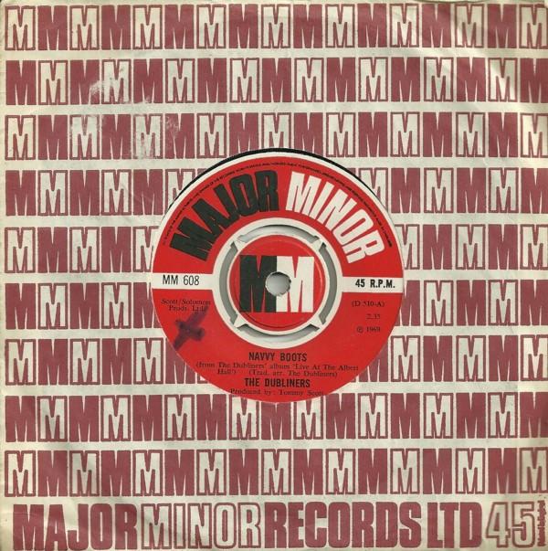 7inch Record DUBLINERS - Navvy Boots MM608 Major Minor 1969 UK Folk Used