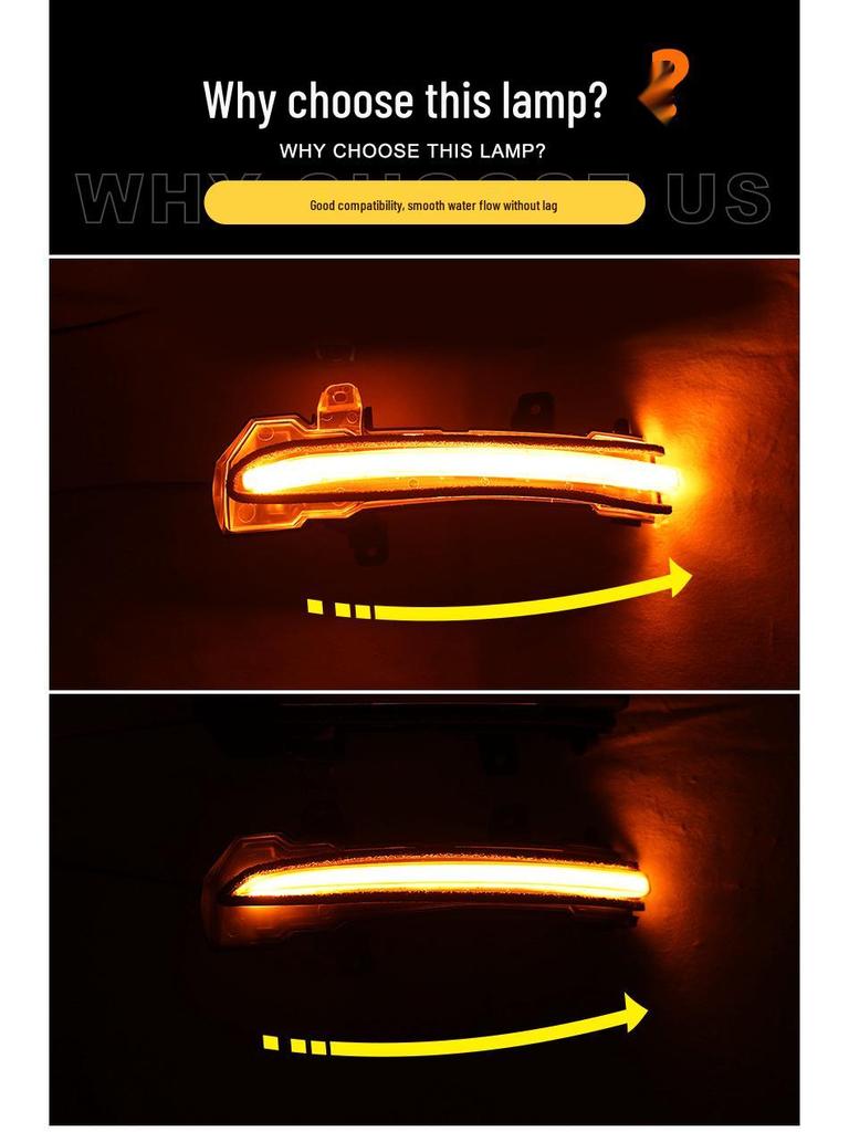 Nissan Bluebird LANNIA KICKS Rearview Mirror Turn Signal with Yellow Flowing Light