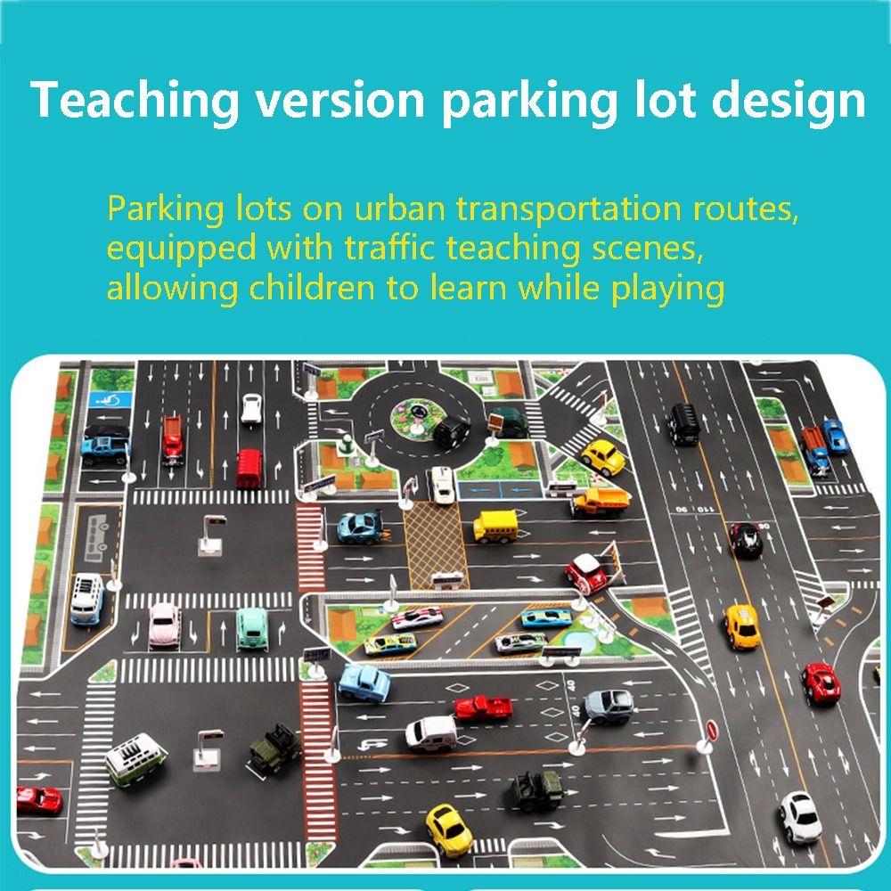 Car Map Climbing Mats Toys DIY Traffic Road Signs Road Carpet Playmat City Parking Lot Roadmap