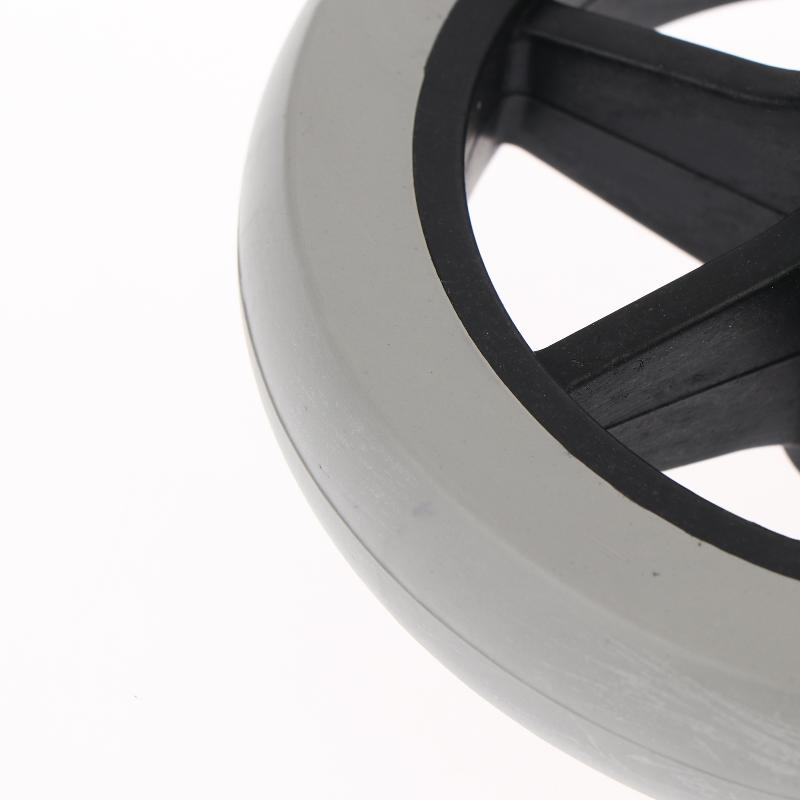 6 Inch Rubber Wheels Smooth Flexible Heavy Duty Wheelchair Front Castor Solid Shopping Cart Wheel Wheelchair Replacement