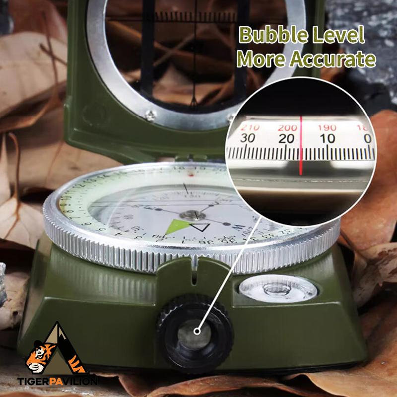 Outdoor Multifunktionaler Hochpräzisions-Überlebenskompass Professionell Camping Wasserdicht Metall mit Leuchtkompass