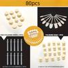 80 Piece Wool Polishing Wheel Set with Mandrels for Tool, Grinding and Polishing Accessories Kit