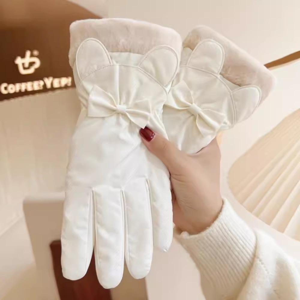 Warm gloves women's winter velvet thickened suede autumn and winter cold touch screen new cycling skiing gloves