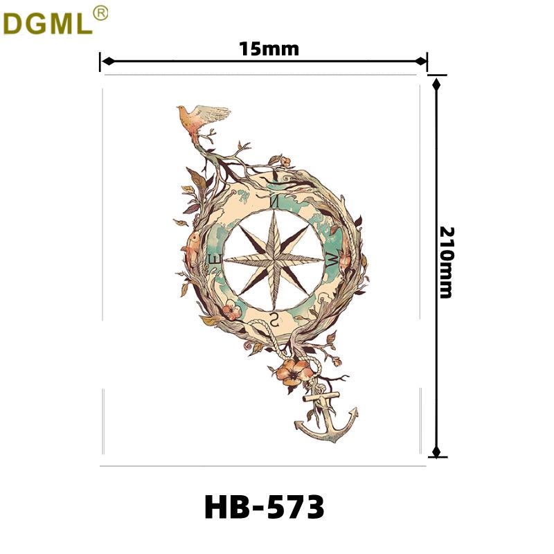 Kirin Lion Fox Totem Flower Tattoo Sticker – Waterproof & Customizable Realistic Design 21X14.8CM