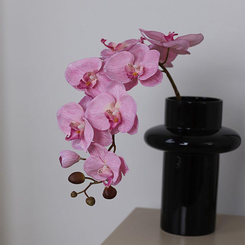 French Retro 9-Head Phalaenopsis Light Luxury Artificial Flower for Living Room, Dining Table, Weddings, and New Year Decoration