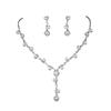 Bridal Accessories, Alloy Elegant Pearl Necklace, Earrings, Jewelry Set, Full Diamond Dress Accessories for Women