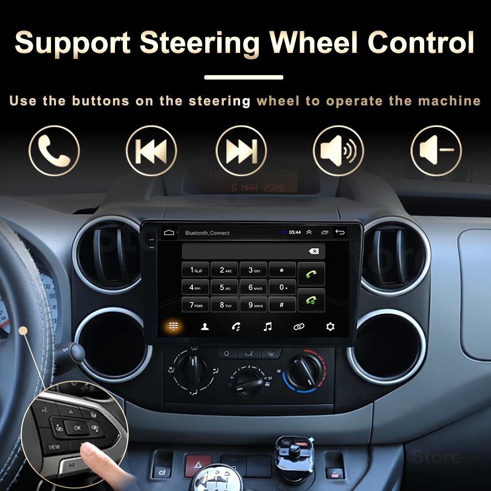 Car Multimedia Radio Player For Citroen Berlingo B9 v333 Partner 2008 - 2019 Carplay Auto Navigation GPS Stereo Android 16 BT 333v