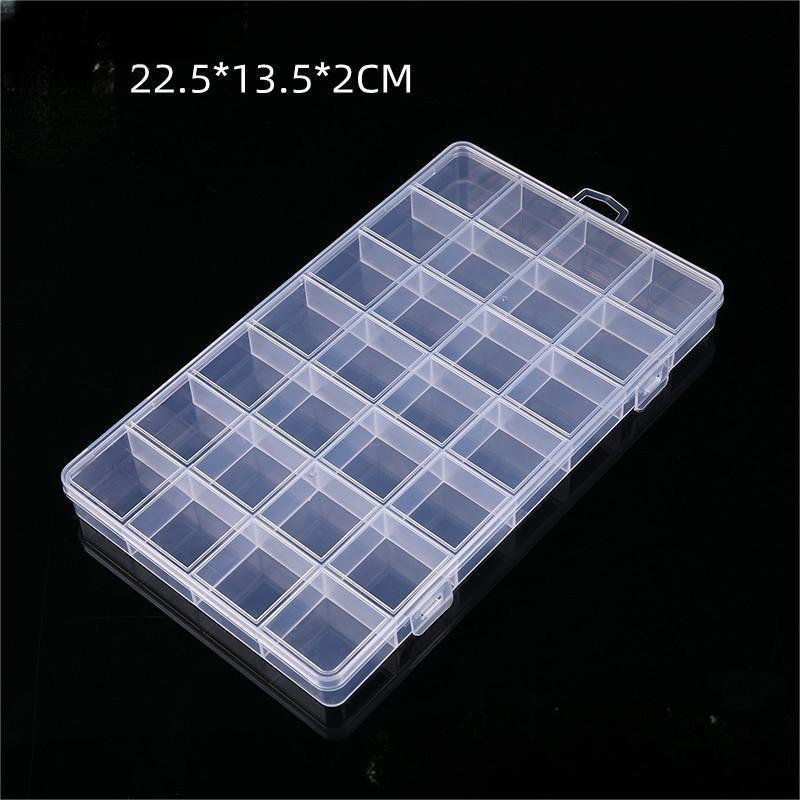 1Pc Multifunctional Clear Plastic Organizer Box with Grids Container Craft Storage for Beads Organizer Art DIY Jewelry
