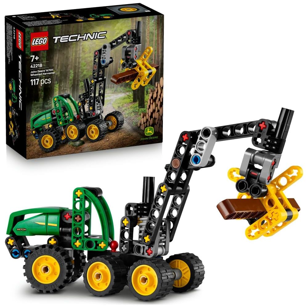 LEGO Technic John Deere 1470H Wheel Harvester Toy Building Set for Kids Ages 7-9