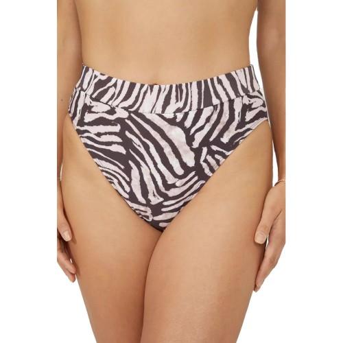Splendidi slip bikini a vita media con stampa zebrata da donna/signora