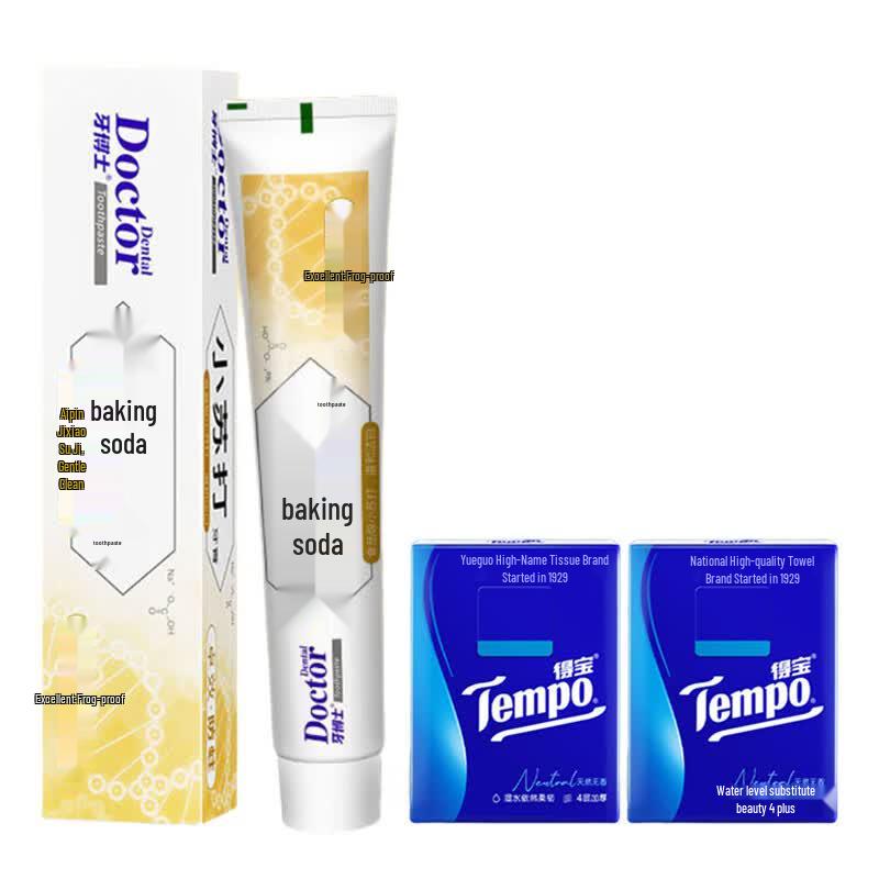 Tempo Portable Tissues & Baking Soda Toothpaste Bundle