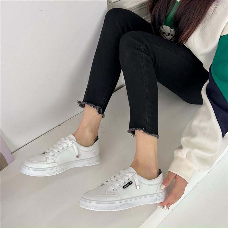 Little White Shoes Women's  Spring and Autumn Season New Korean Edition Casual Flat Shoes Board Shoes