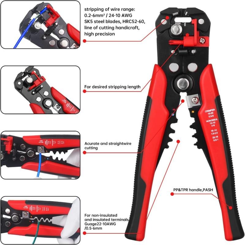 Highly Enhanced Dependable Automatic Wire Stripper for Effortless Productivity In the Workshop. Top-Quality Precision Tool for D