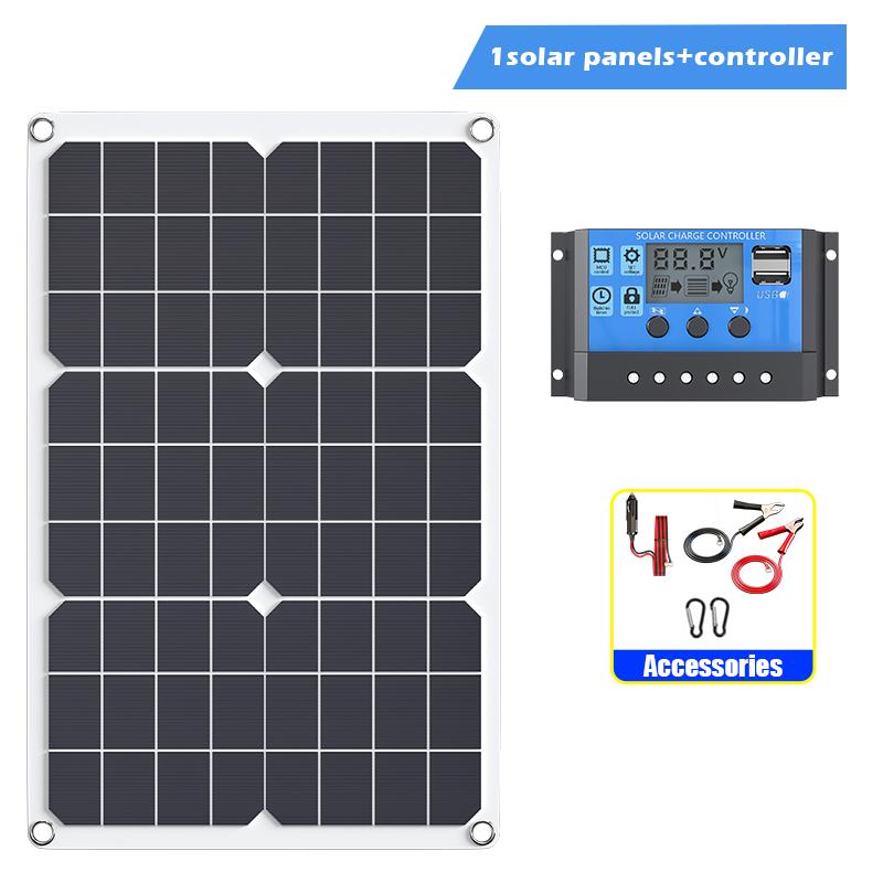 Solar System Kit 1000W 12V to AC 220V/110V Inverter+600W Solar Panel+100A Controller Suitable for Charging RVs Cars Laptops 4
