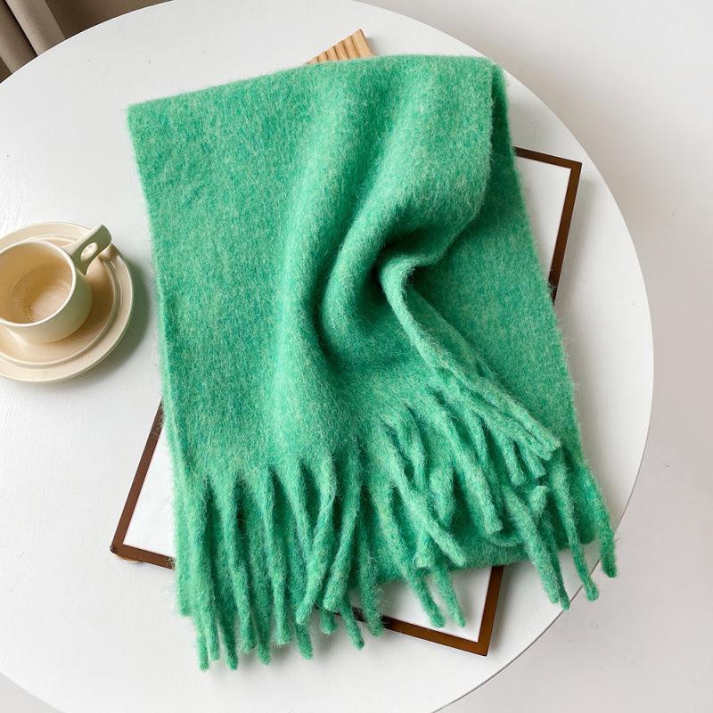 Winter Narrow Scarf Plaid Color Wool Scarf  Shawl Wrap Scarves Women Universal Warm Windproof Scarf Pashmina Bandana