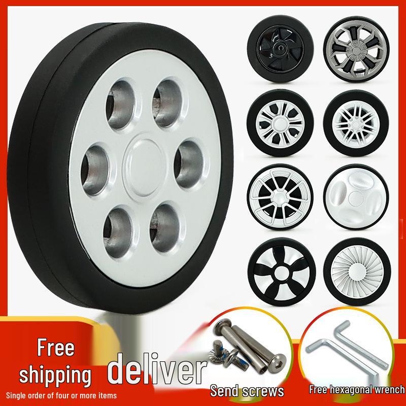 Universal Telescopic Luggage Wheels & Leather Case Replacement Rollers with Password Lock.