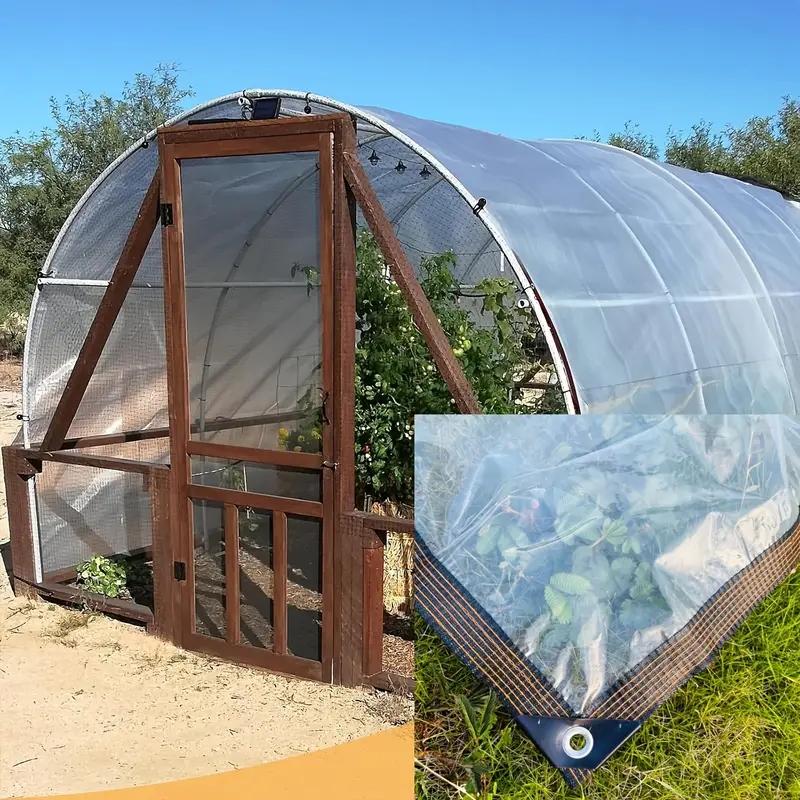 Thickened Transparent Rainproof Plastic Cloth for Gardens Plant Cold and Heat Insulation Tarpaulin for Rain Shelter