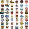 1/10/24/48pcs Outdoor Camping Stickers Cartoon for Luggage Water Bottle Skateboard Motorcycle Car Travel Hiking