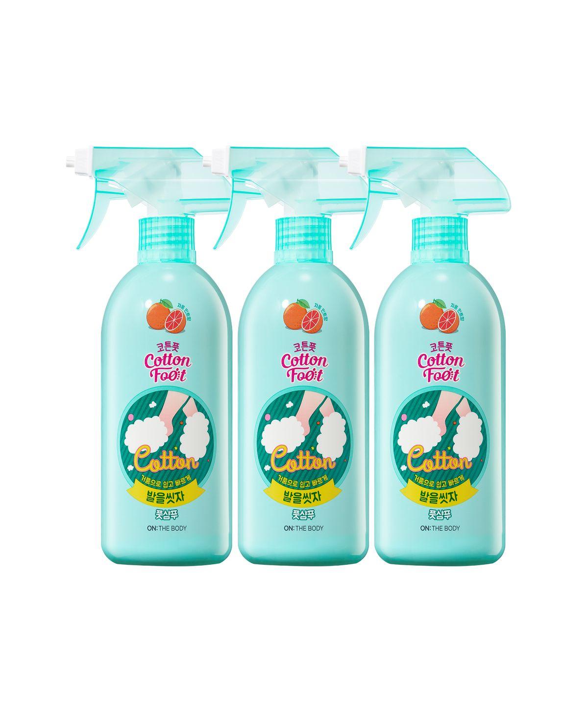 Cotton Foot Let s Wash Your Feet Grapefruit Foot Shampoo 385ml 3 Packs