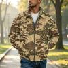 Men's Casual Loose Fit Lapel Jacket with Zip Front, Everyday Outerwear for Daily Wear