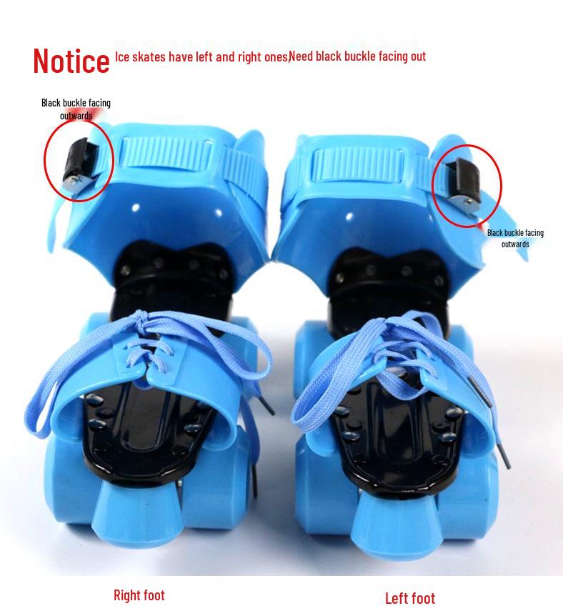 Children's Double Row Four-Wheel Roller Skates - Ice Skating Professional, Hot-Selling Cross-Border Gift 2840