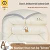Class A Warm Soybean Fiber Quilt - Thick Washed Cotton for Dormitory, Single/Double, Spring/Autumn Use