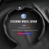 Car Steering Wheel Cover 3pcs Anti-slip Breathable Grip For VW Polo Golf T5 Caddy T4 Touran GTI Passat Scirocco GTD Zl2