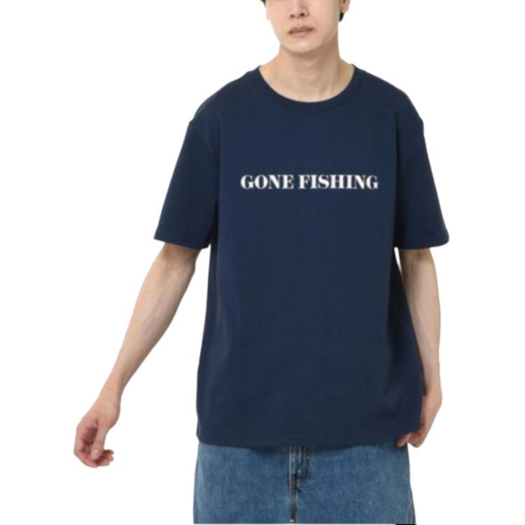 Vans Letter Print Crew Neck Comfortable Breathable Short Sleeve T-Shirt Unisex Tops Dark-Blue VN000BZ4LKZ