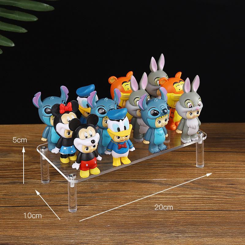 Clear Acrylic Tiered Display Stand for Figurines, Dolls & Jewelry