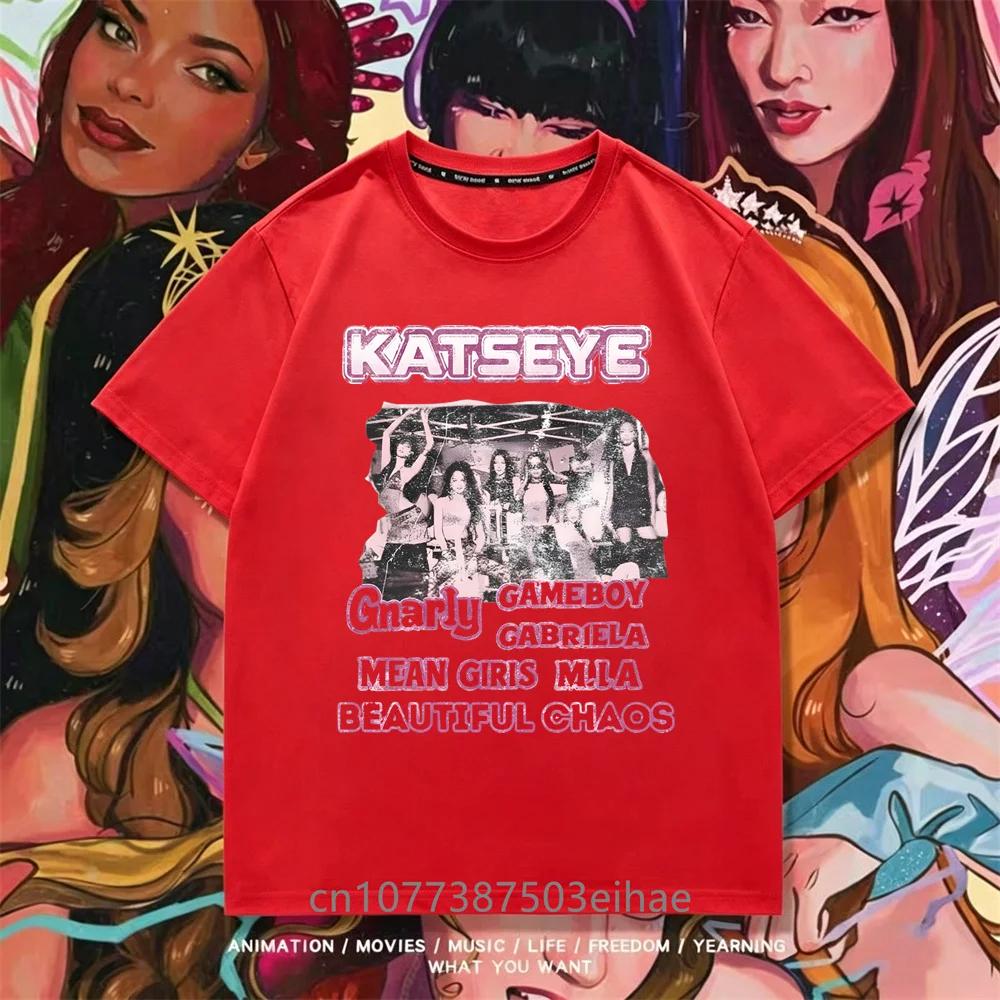 Summer Essential KATSEYE Kids T Shirt Soft Cotton Short Sleeve Y2K Trendy Graphic Boys Girls Daily Children Fashion Clothes