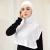 Ramadan Sleeveless Hooded Modal Cotton Detachable Collar Solid Color Simple Hat Women'S Scarf Muslim Hijab Backing Shirt Turban