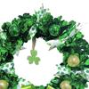Coroană de Ziua Sfântului Patrick Decorațiune ST.patrick Agățătoare de Perete Fundă Verde Trifoi cu Trei Foi