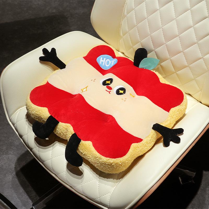 Cute Toast Cushion: Comfy Seat Pad for Office, Student, or Home Use