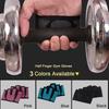 Gym Fitness Four-Finger Half Finger Gloves Silicone Workout Glove Pull Up Power Weight Lifting Grips Hand Plam Protector