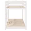 Vidaxl Cama Litera, Blanca, 80X200 Cm, Madera Maciza de Pino